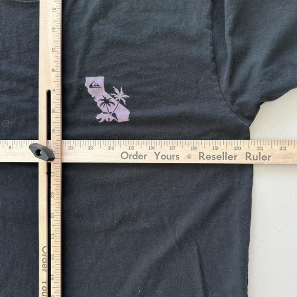 Quiksilver Shirt Mens Large Black California Golden State Skate Surf Tee - Picture 6 of 7